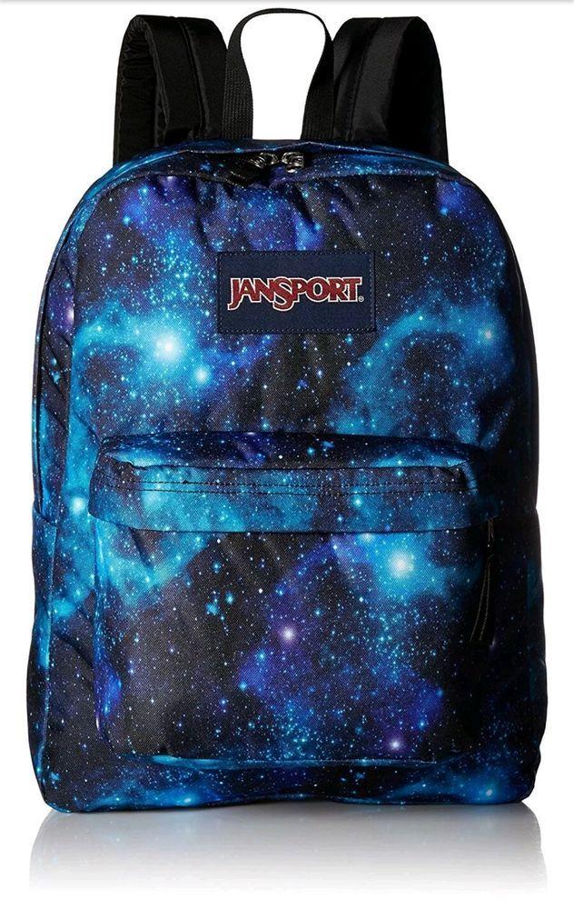 JanSport Galaxy Logo - Jansport Superbreak Backpack Galaxy Stars Blue JS00T50131T School ...