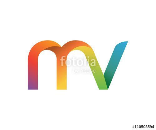 MV Logo - Colorful Letter M V Logo