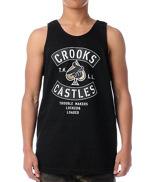 Crooks and Castles Air Gun Logo - Crooks and Castles Air Gun Spade Black Tank Top