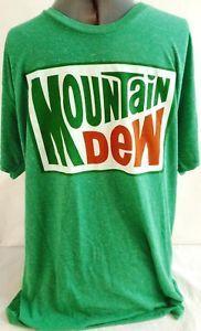 Mt. Dew Logo - Mountain Dew-Mens T-Shirt, Extra Large-XL, Mt. Dew Logo Shirt | eBay
