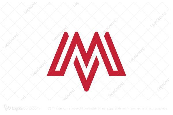 MV Logo - Logo for sale: Letter M Mm Logo. Unique double M or MV logo ...
