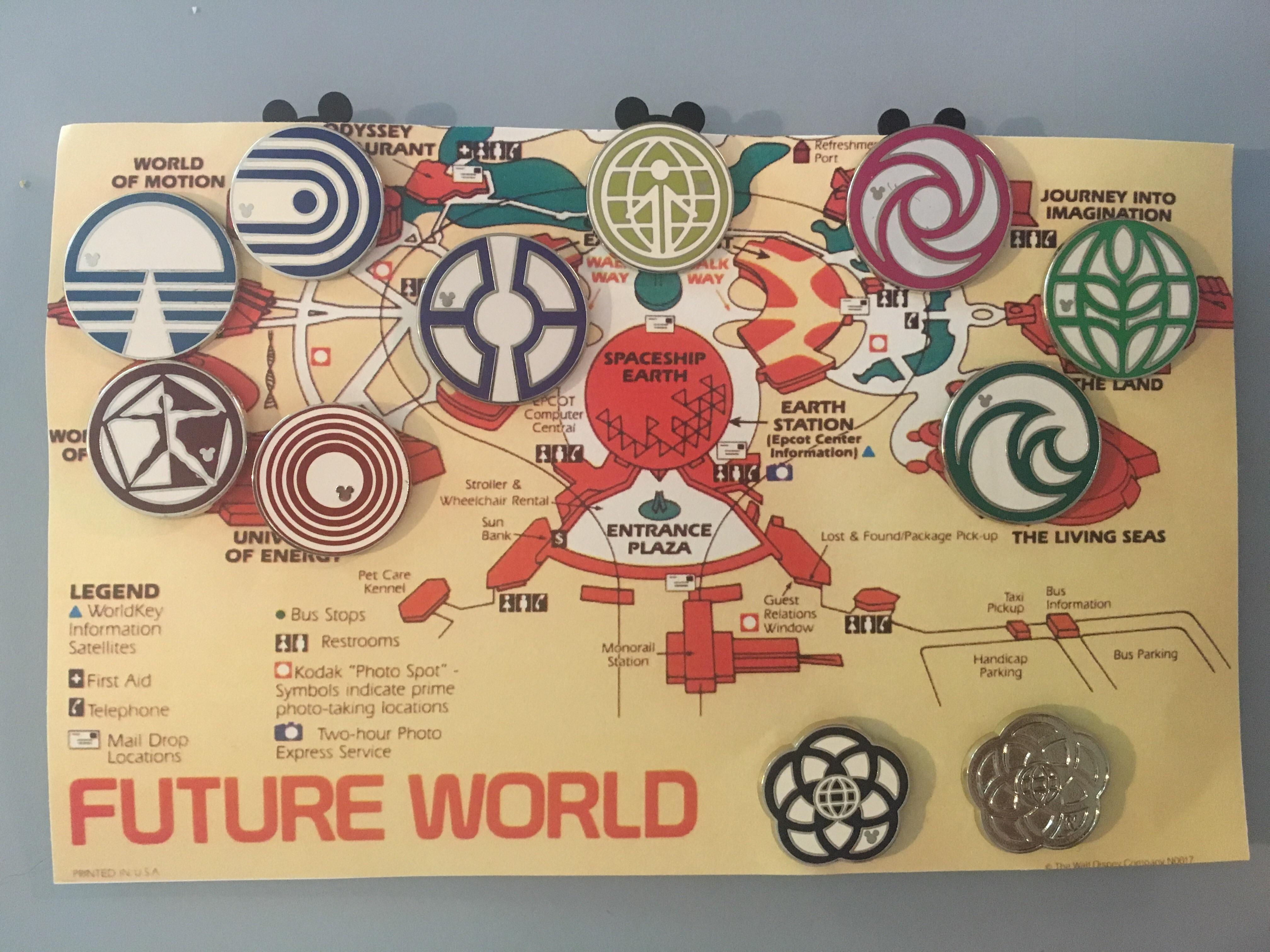 Walt Disney World Epcot Logo - Almost have a complete set of retro EPCOT Future World pavilion logo ...