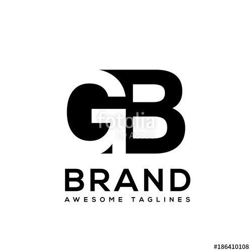 GB Logo - creative Letter GB logo design black and white logo elements. simple ...