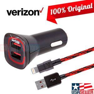 Verizv Car Logo - OEM Verizon LOGO Car Wall Home Fast Charger Data Cable iPhone 8 7 6S ...