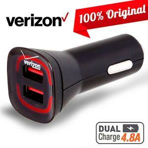 Verizv Car Logo - OEM Verizon Rapid Car Charger Dual USB Adapter Verizon Logo for ...