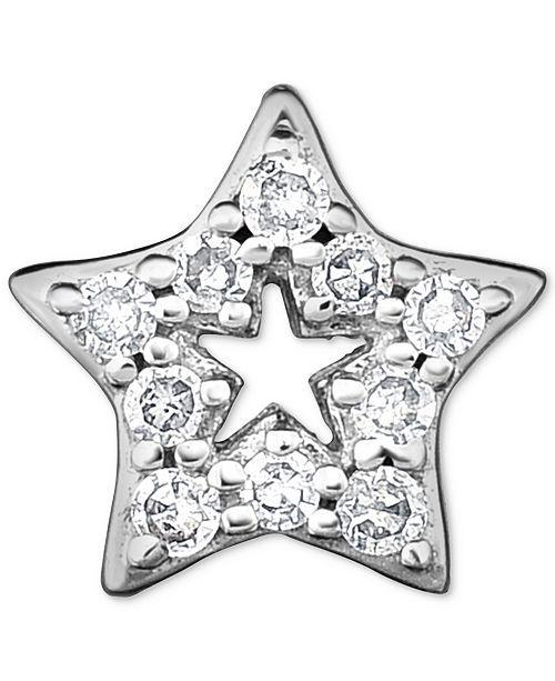 Macy's White Star Logo - Macy's Diamond Accent Star Single Stud Earring in 14k White Gold ...