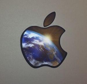 Apple Macintosh Logo - GLOWING PLANET EARTH Apple MacBook Pro Air Mac Laptop Logo Sticker ...