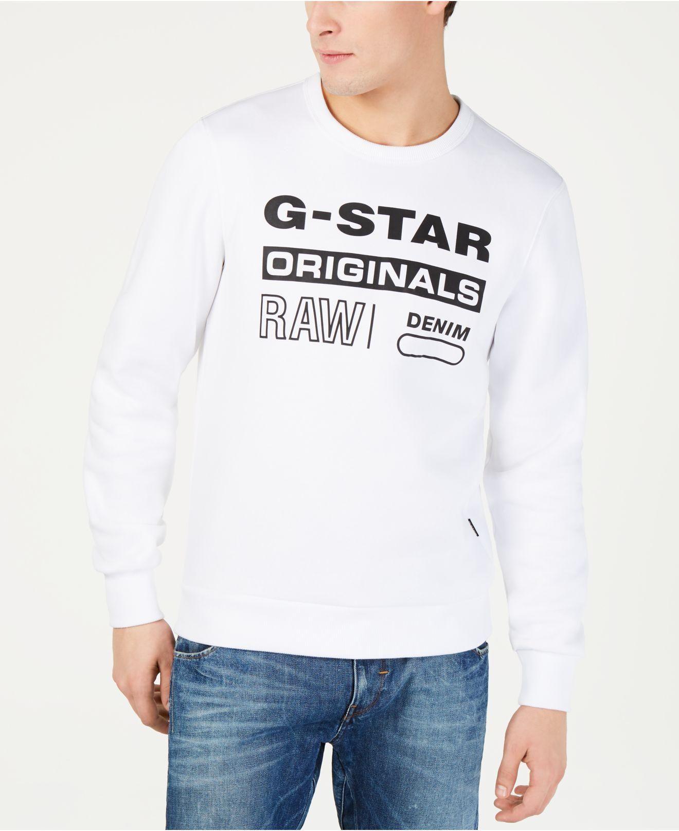 Macy's White Star Logo - Lyst - G-Star Raw Mens Graphic Logo Sweatshirt, Created For Macy's ...
