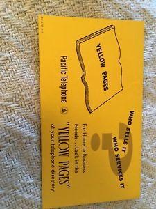 Vintage Yellow Pages Logo - Vintage Yellow Pages Blotter, Near Perfect Condition