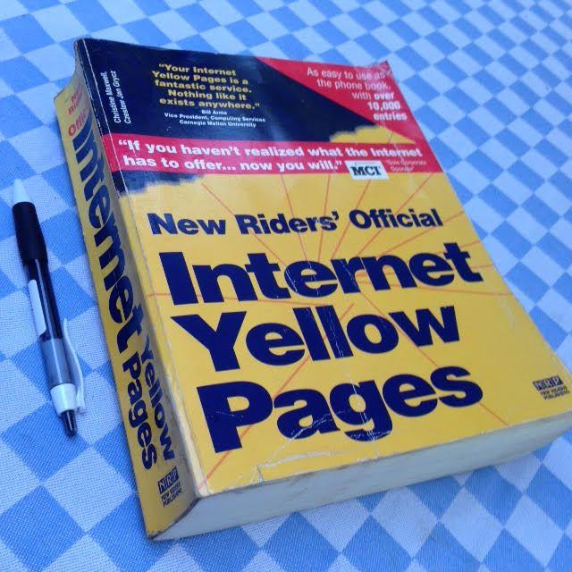 Vintage Yellow Pages Logo - 1994 Vintage Internet: the Yellow Pages | The Connectivist