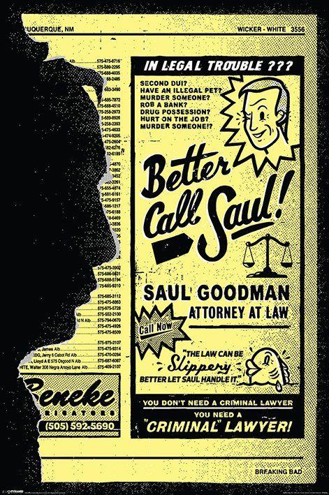 Vintage Yellow Pages Logo - BREAKING BAD / BETTER CALL SAUL - TV SHOW POSTER / PRINT (YELLOW ...