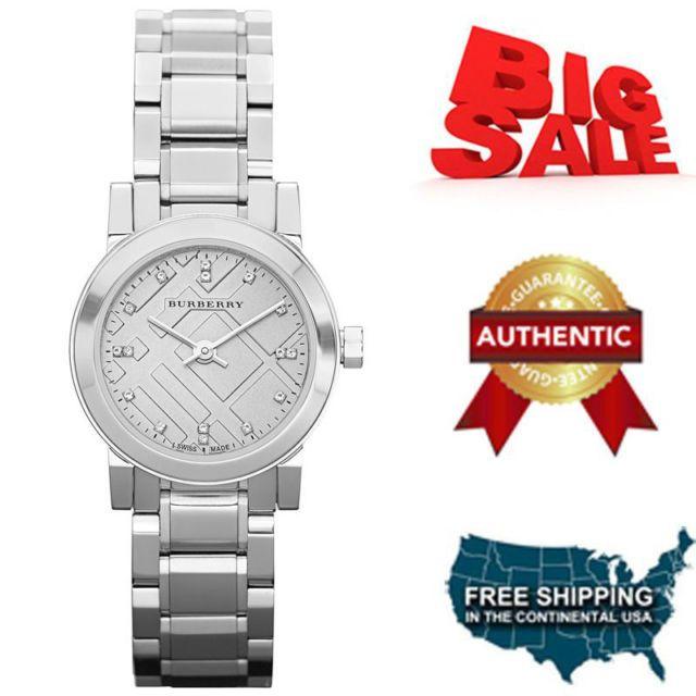 Swiss Diamond Logo - Burberry BU9213 Swiss Diamond Accent Stainless Steel 26mm Watch | eBay