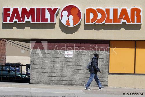 Family Dollar Logo - A Family Dollar logo is pictured on a building in Buffalo, New York ...
