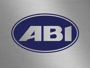 Black and Blue Oval Logo - ABI Caravans Badge Oval Logo Camper Van Motor Home vinyl decals ...