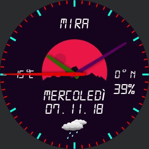 Cicrler Red Mountain Logo - red mountain for G Watch R - FaceRepo