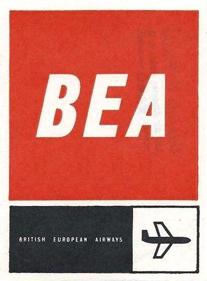 European Airline Logo - BEA: British European Airways. Vintage Airline