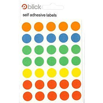 Red Yellow-Orange Dots Circle Logo - Circle Stickers / 13mm Self-Adhesive Dots - Pack of 140: Amazon.co ...