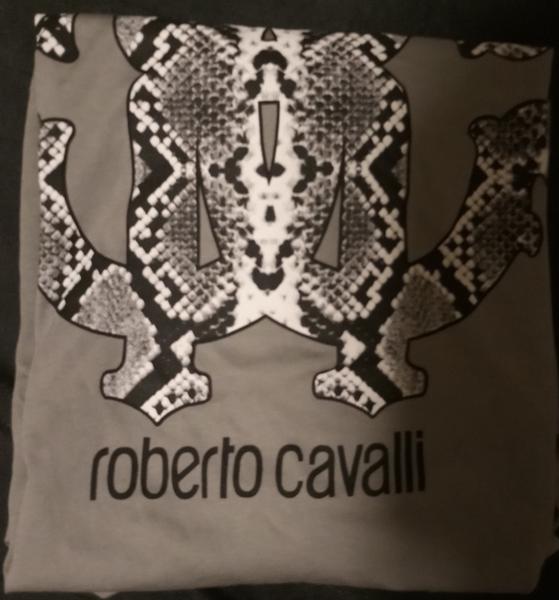 Cool Lit Logo - New)Roberto Cavalli Mens T-Shirt,Gray,Cotton,M,Designer Tee,Lit,Fire ...