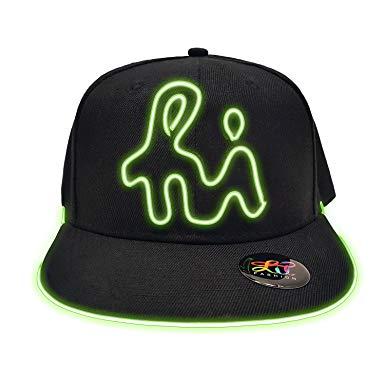 Cool Lit Logo - Lit Fashion Green LED Hat - Cool Light up Glow Cap with Neon Hi ...