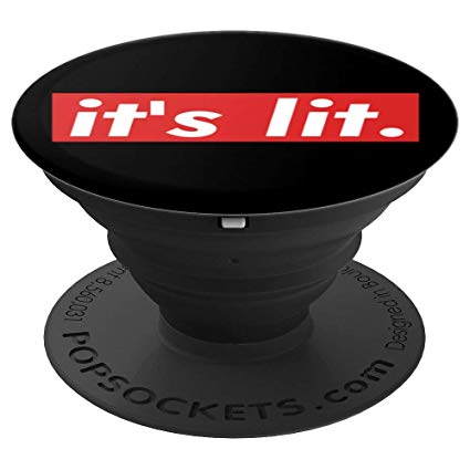 Cool Lit Logo - Amazon.com: It's Lit Red Box Slogan Pop Socket Cool Phone ...