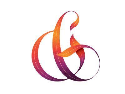 Red and Orange Ampersand Logo - another &. art is tically. Typography, Typography