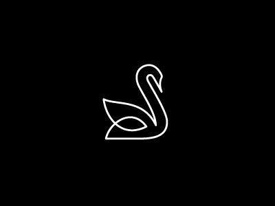 Pretty Swan Logo - Dribbble - Swan Ii by George Bokhua: | Graphics | Swan tattoo ...