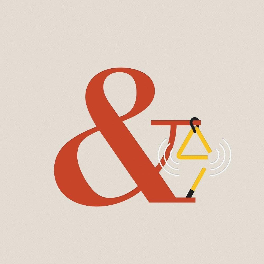 Red and Orange Ampersand Logo - Idiophonics #triangle #ampersand #type #typography #design #red ...
