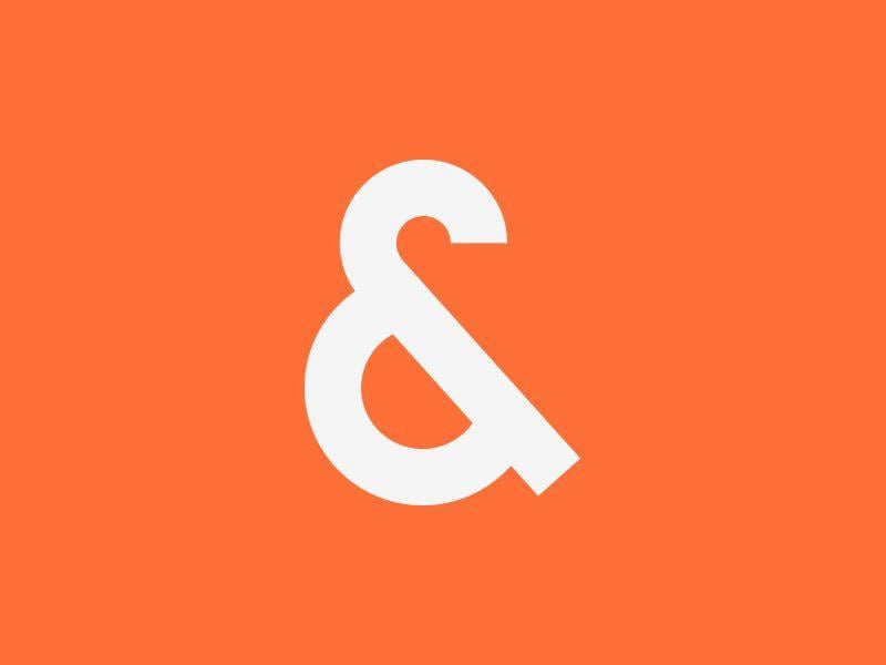 Red and Orange Ampersand Logo - Ampersand 3 by Jacob D. Nielsen