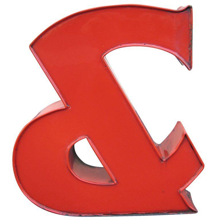 Red and Orange Ampersand Logo - Industrial Red Ampersand Letter at 1stdibs