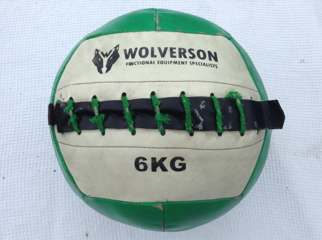 White X Green Ball Logo - x 6kg Wolverson Fitness Wall Ball Green and White. in Norwich