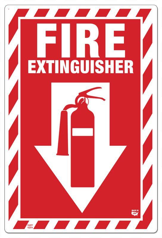 Fire Red and White Logo - Fire Extinguisher Signs