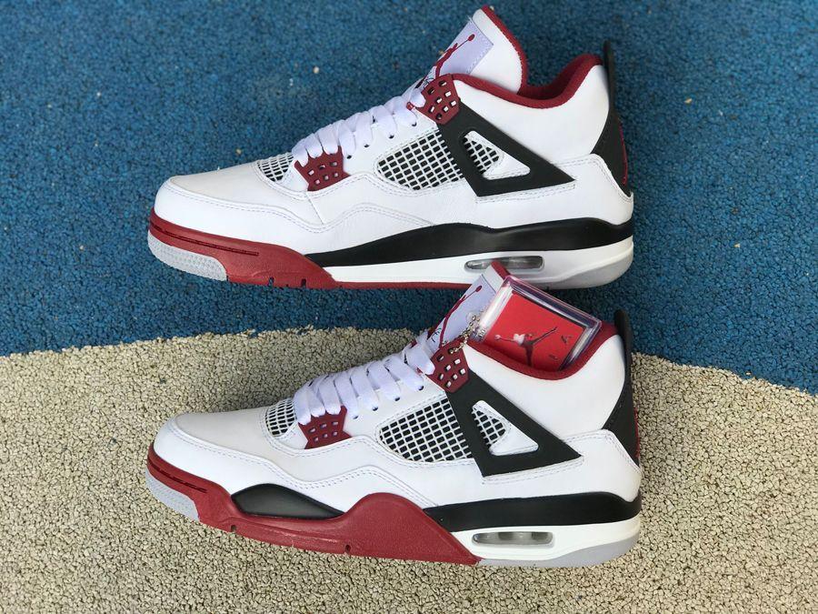 Fire Red and White Logo - 2012 Air Jordan 4 Retro White/Fire Red For Sale