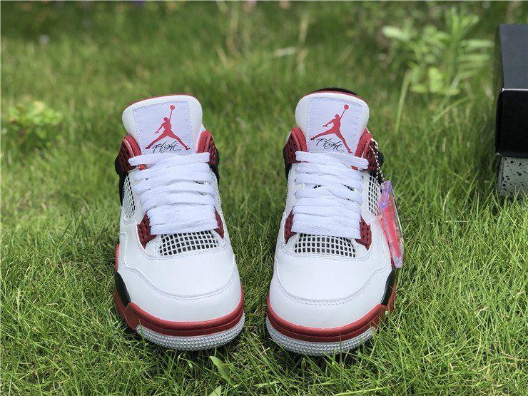 Fire Red and White Logo - Air Jordan 4 IV 'Fire Red' with Jumpman Logo For Sale