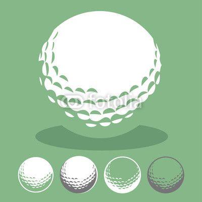 White X Green Ball Logo - simple icon logo graphic white golfing ball on green background