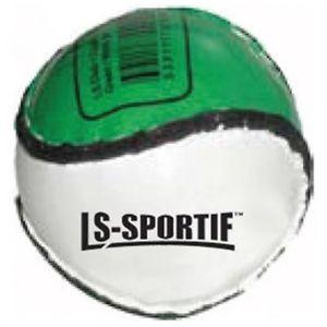 White X Green Ball Logo - Hurling Club And County Sliotar Ball Green White Junior X Hurley