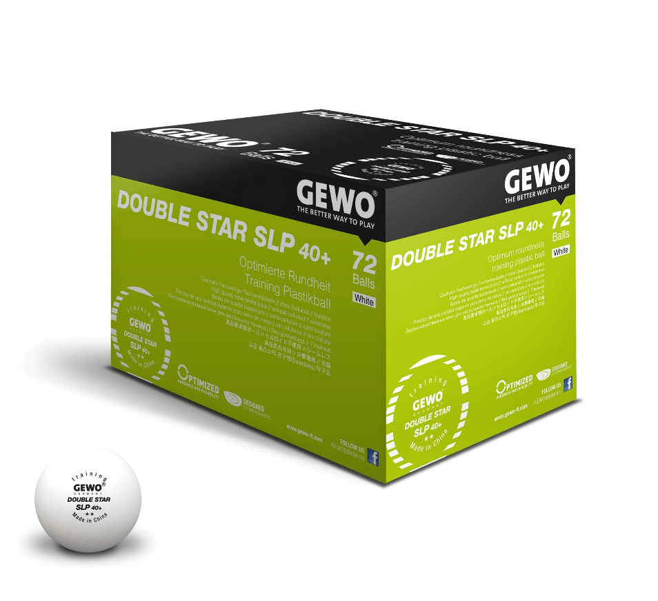 White X Green Ball Logo - Thorntons Table TennisTable Tennis Balls: Gewo Ultra Quality 3 star