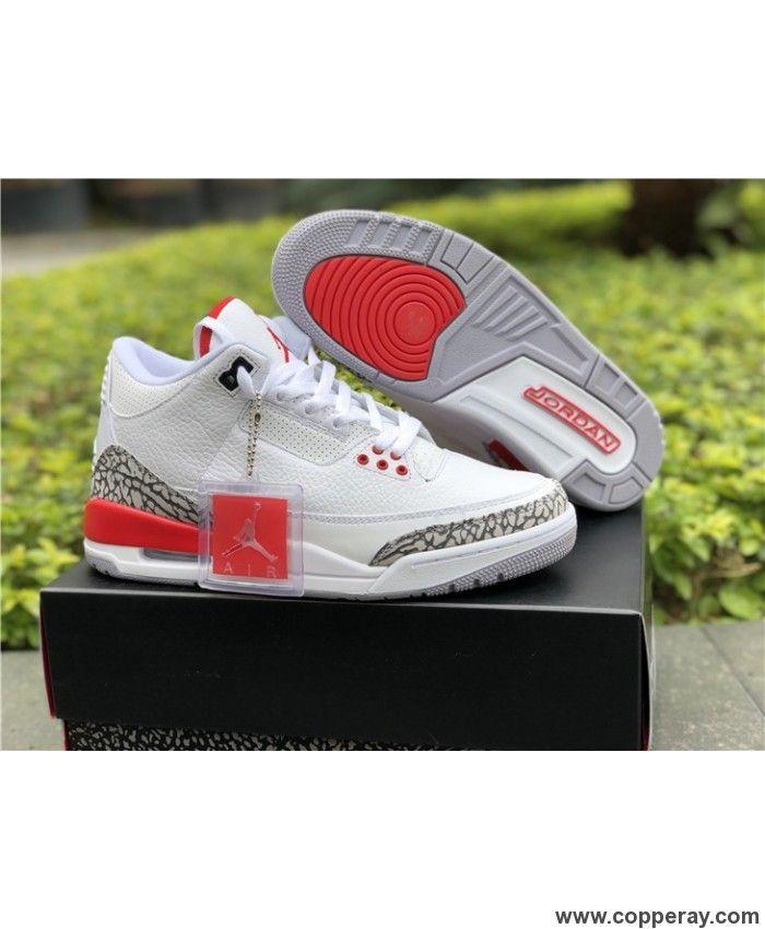 Fire Red and White Logo - Sale Air Jordan 3 Katrina White/Cement Grey/Black-Fire Red Online