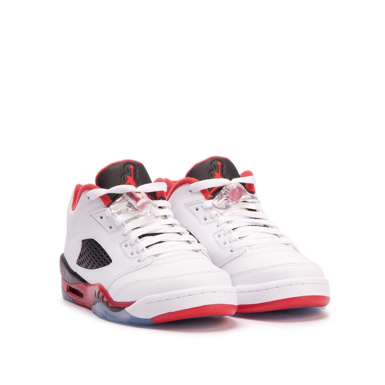 Fire Red and White Logo - Air Jordan 5 Retro Low 