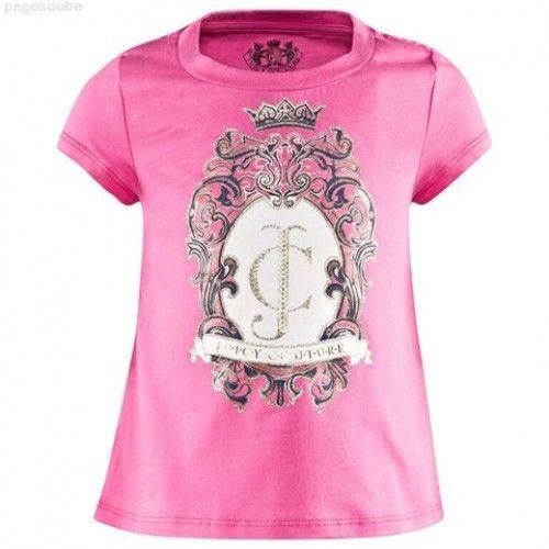 Pink Juicy Couture Logo - Juicy Couture Pink Jewelled Logo Tee <span>111458