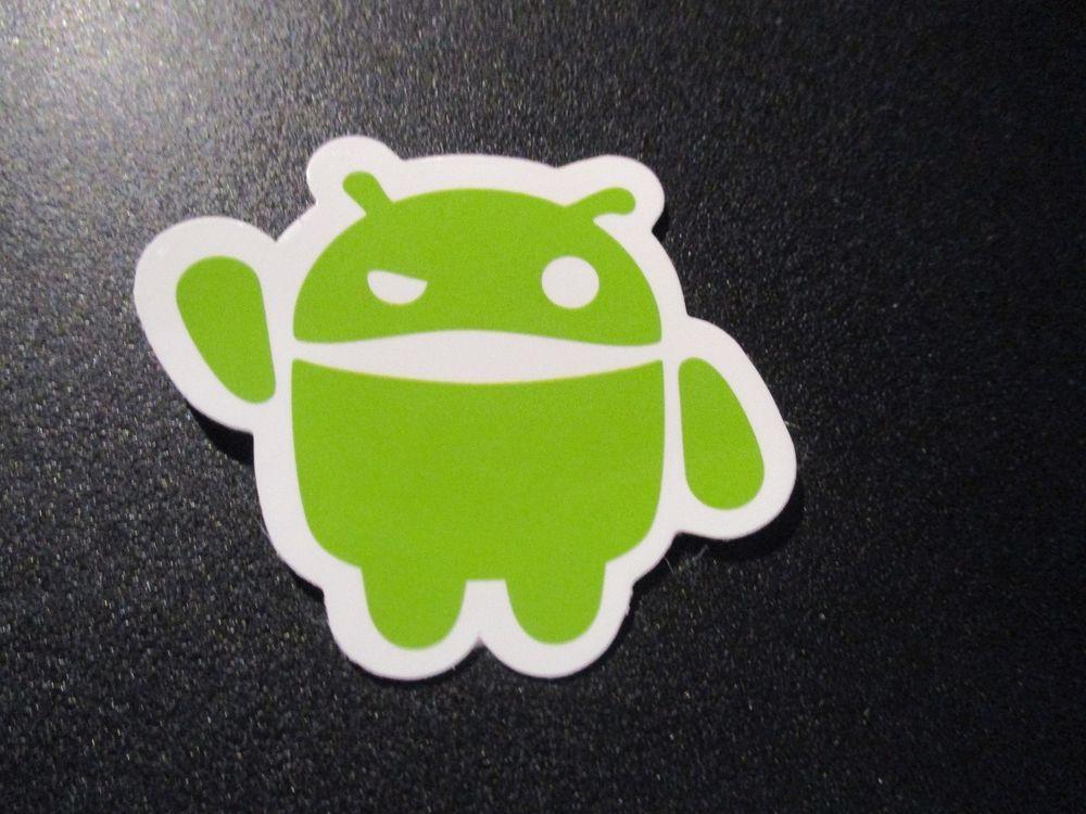 Android Robot Logo - ANDROID DROID Andy bot skeptical robot logo Sticker 2