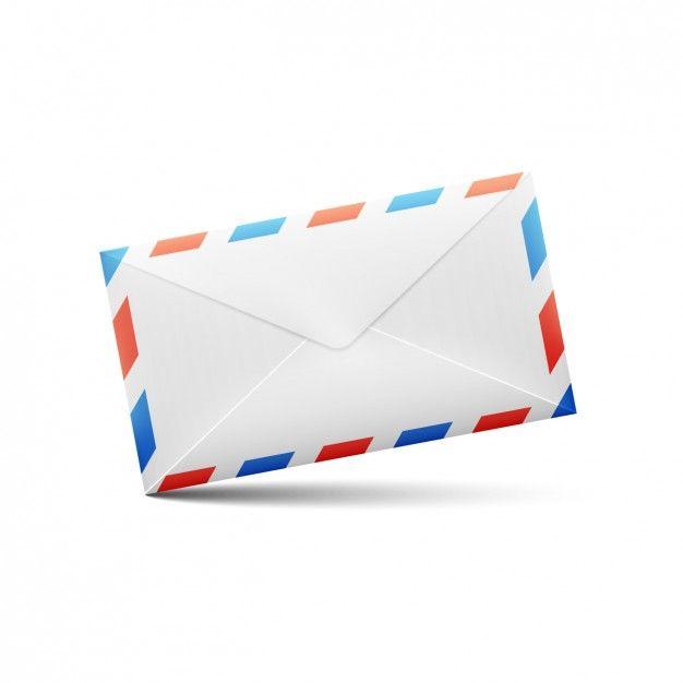 White with Blue Lines Logo - White with red and blue lines envelope design Vector | Free Download