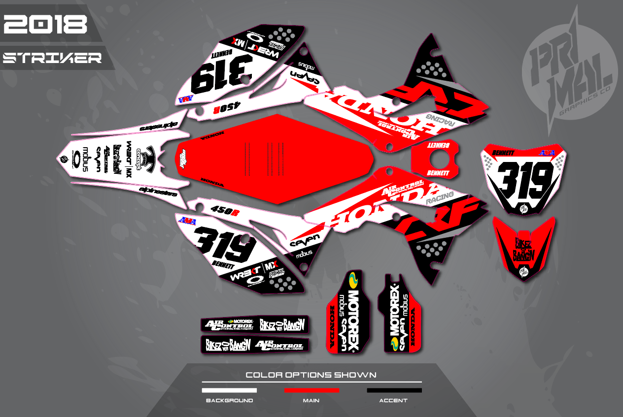 Honda Motocross Logo - STRIKER HONDA | Primal X Motorsports | Motocross Graphics | ATV ...