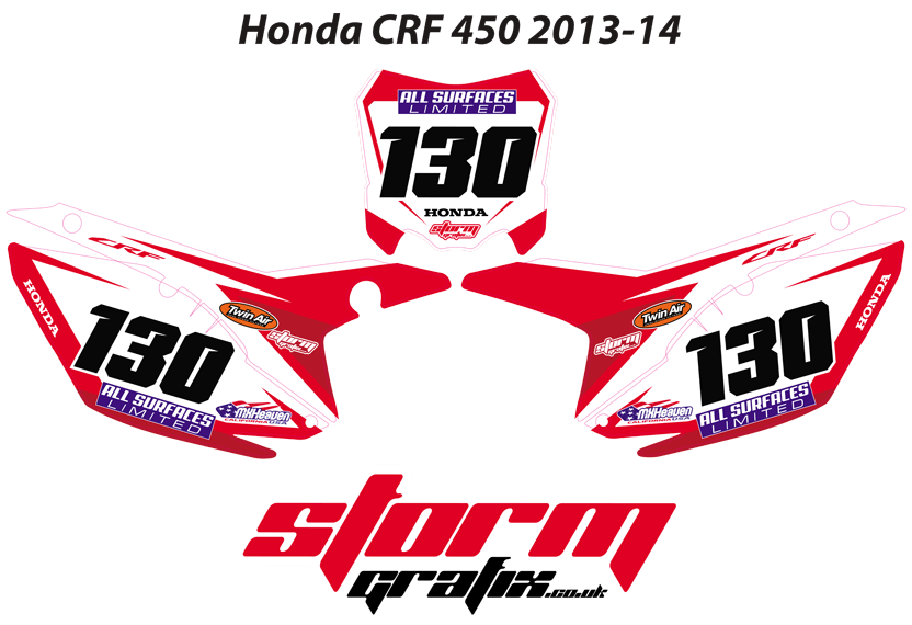 Honda Motocross Logo - Honda Motocross Number Boards West Midlands, Wolverhampton & Dudley ...