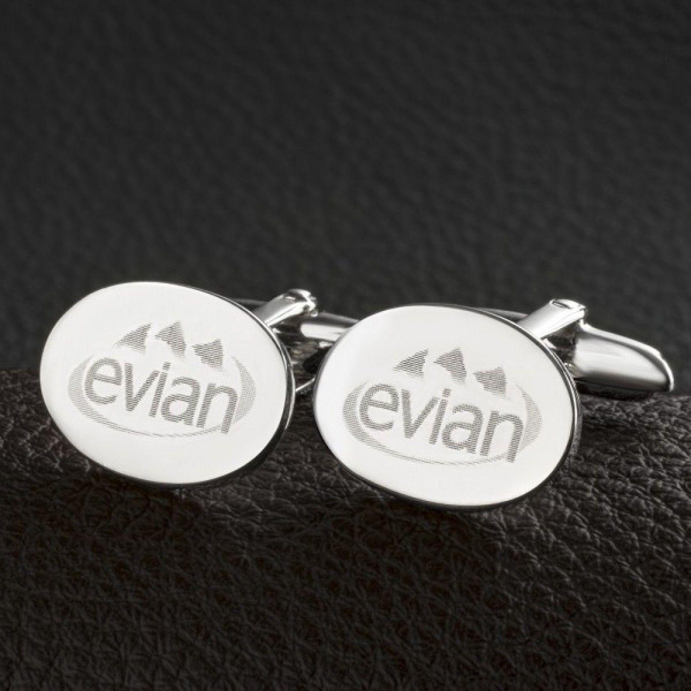 Silver Oval Logo - Sterling Silver Oval Logo Engraved @ The Tie Store