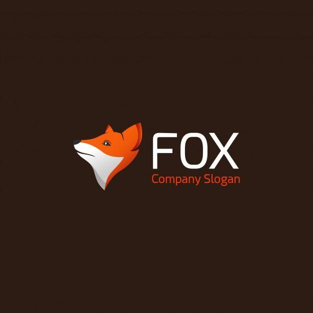 Brown Logo - Fox logo on brown background Vector | Free Download