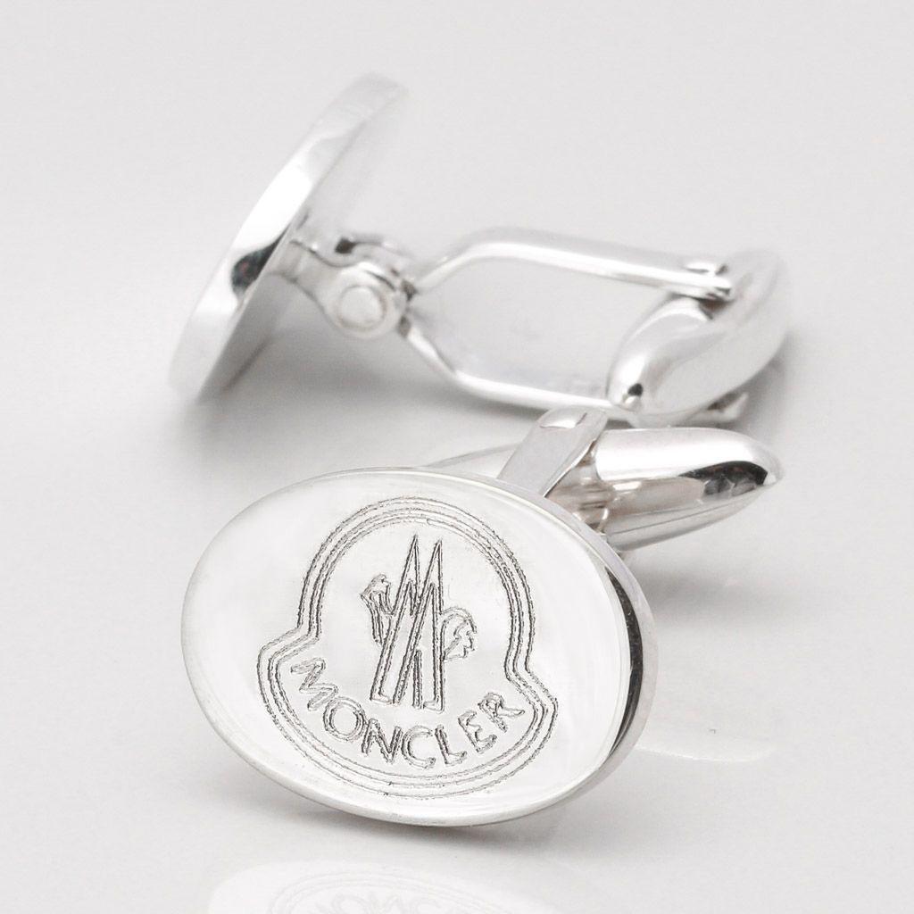 Silver Oval Logo - Sterling Silver Oval Engraved Logo Cufflinks by Badger & BrownBadger ...