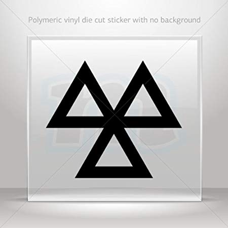 Three Black Triangle Logo - Decals Sticker Three triangles car helmet window Boat jet-ski Garage ...