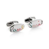 Silver Oval Logo - PS PAUL SMITH Men's Oval Logo Cufflinks - Silver | very.co.uk