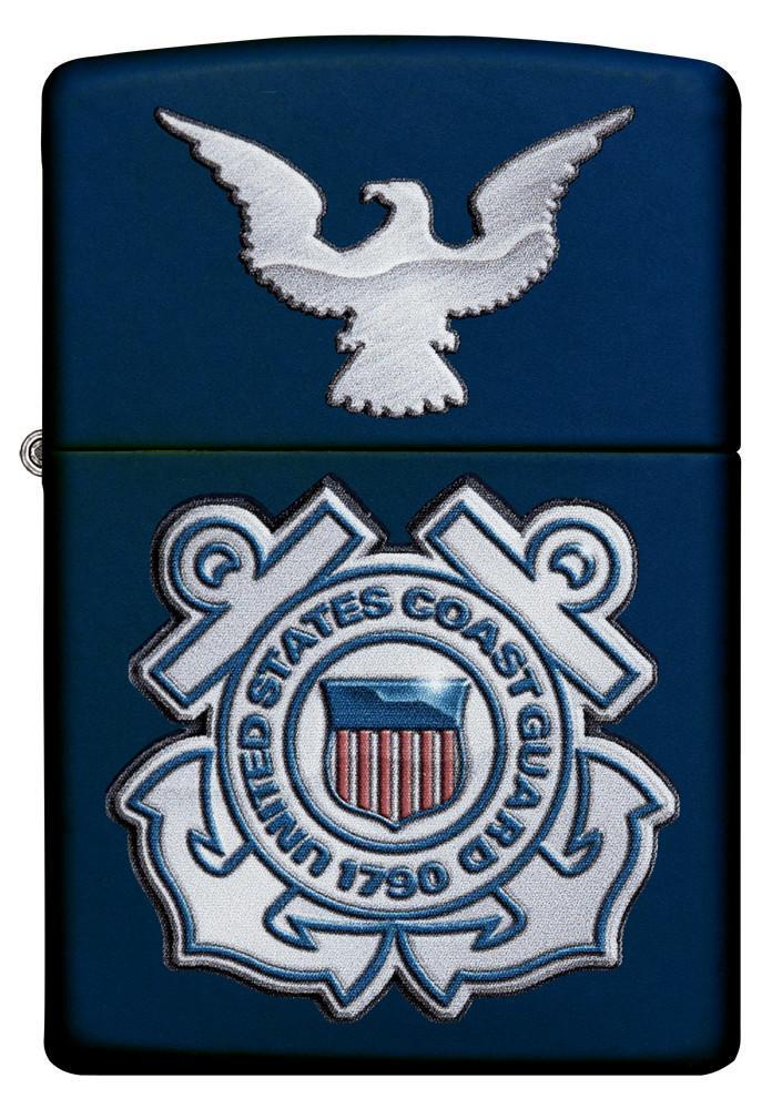 Coast Guard Shield Logo - Coast Guard Shield & Seal Navy Blue Windproof Lighter