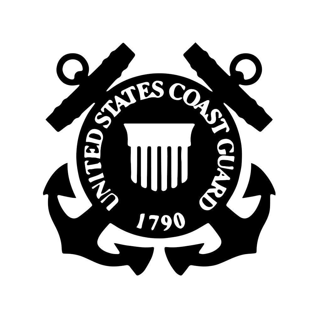 Coast Guard Shield Logo - Coast Guard Shield Black Decal United States Military